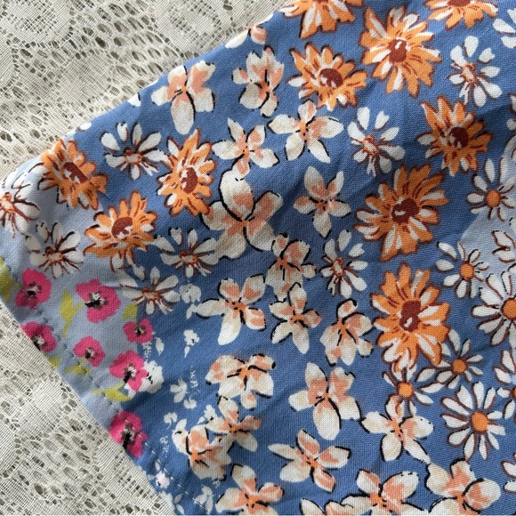 Topshop Austin floral print angel sleeve midi dress size 8 cut out - Picture 12 of 15